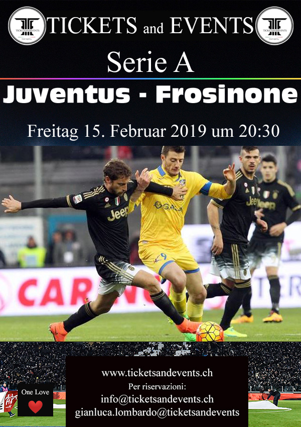 Juventus – Frosinone, Juventus Stadium, Turin 15. Februar 2019, 20:30 Uhr