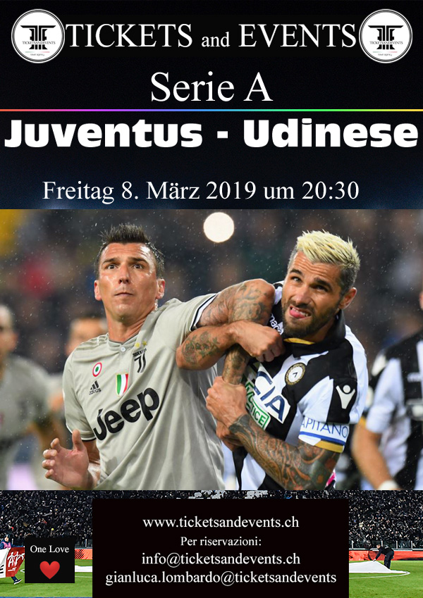 Juventus – Udinese, Turin 8. März 2019, 20:30 Uhr